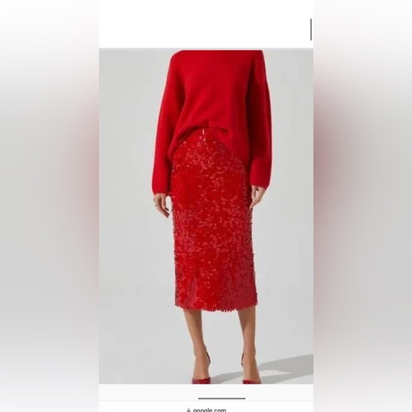 NWTS Adelyn Rae red pencil skirt - Picture 4 of 4